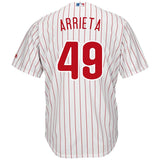 Jake Arrieta #49 Philadelphia Phillies Youth White Replica Player Jersey