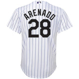 Nolan Arenado #28 Colorado Rockies Youth White Home Replica Player Jersey