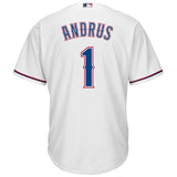 Elvis Andrus #1 Texas Rangers White Cool Base Home Player Jersey