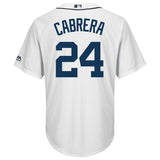 Miguel Cabrera #24 Detroit Tigers White Official Cool Base Player Jersey