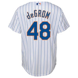 Jacob deGrom #48 New York Mets Youth White Official Cool Base Player Jersey