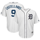 Nick Castellanos #9 Detroit Tigers White Home Cool Base Player Jersey
