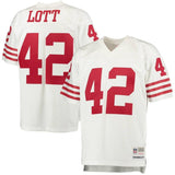 Ronnie Lott #42 San Francisco 49ers White 1990 Retired Player Replica Jersey