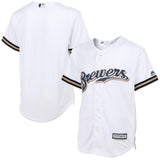 Milwaukee Brewers Youth Navy/White Alternate Road Official Cool Base Team Jersey