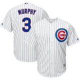 Daniel Murphy #3 Chicago Cubs White HomeCool Base Player Jersey