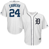 Miguel Cabrera #24 Detroit Tigers White Official Cool Base Player Jersey