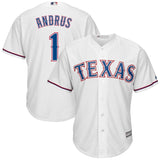 Elvis Andrus #1 Texas Rangers White Cool Base Home Player Jersey