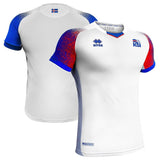 Iceland National Team White/Blue 2018 Away Replica Jersey
