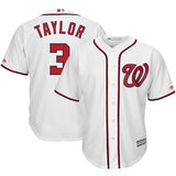 Michael Taylor #3 Washington Nationals White Home Cool Base Player Jersey