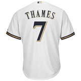 Eric Thames #7 Milwaukee Brewers White Cool Base Jersey
