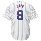 Ian Happ #8 Chicago Cubs White Cool Base Home Player Jersey
