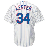 Jon Lester #34 Chicago Cubs White/Royal Cool Base Player Jersey