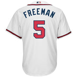 Freddie Freeman #5 Atlanta Braves White Home Official Cool Base Player Jersey