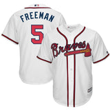 Freddie Freeman #5 Atlanta Braves White Home Official Cool Base Player Jersey