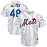 Jacob deGrom #48 New York Mets White/Royal Cool Base Player Jersey