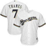 Eric Thames #7 Milwaukee Brewers White Cool Base Jersey
