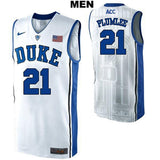 Miles Plumlee #21 Duke Blue Devils Stitched Mens College Basketball Jersey