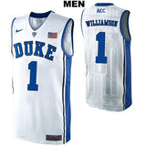 Zion Williamson #1 Duke Blue Devils Stitched Mens College Basketball Jersey