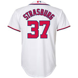 Stephen Strasburg #37 Washington Nationals Youth White Home Official Cool Base Player Jersey