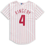 Scott Kingery #4 Philadelphia Phillies Youth White Home Cool Base Replica Player Jersey
