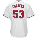 Melky Cabrera #53 Cleveland Indians White Home Official Cool Base Player Jersey