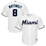 Don Mattingly #8 Miami Marlins White Home 2019 Cool Base Player Jersey