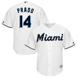 Martin Prado #14 Miami Marlins White Home 2019 Cool Base Player Jersey