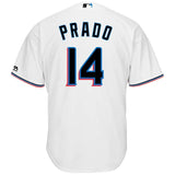 Martin Prado #14 Miami Marlins White Home 2019 Cool Base Player Jersey