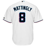 Don Mattingly #8 Miami Marlins White Home 2019 Cool Base Player Jersey