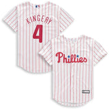 Scott Kingery #4 Philadelphia Phillies Youth White Home Cool Base Replica Player Jersey