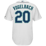 Dan Vogelbach #20 Seattle Mariners White Home Cool Base Player Jersey