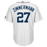Jordan Zimmermann #27 Detroit Tigers White Home Cool Base Player Jersey