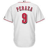 Jose Peraza #9 Cincinnati Reds White Home Official Cool Base Player Jersey