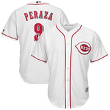Jose Peraza #9 Cincinnati Reds White Home Official Cool Base Player Jersey