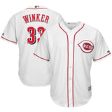 Jesse Winker #33 Cincinnati Reds White Home Official Cool Base Player Jersey
