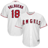 Luis Valbuena #18 Los Angeles Angels White Home Cool Base Player Jersey