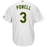 Boog Powell #3 Oakland Athletics White Home Cool Base Player Jersey
