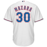 Nomar Mazara #30 Texas Rangers White Home Cool Base Player Jersey
