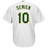 Marcus Semien #10 Oakland Athletics White Home Cool Base Player Jersey