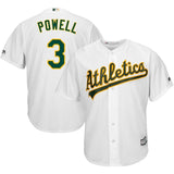 Boog Powell #3 Oakland Athletics White Home Cool Base Player Jersey