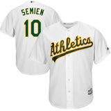 Marcus Semien #10 Oakland Athletics White Home Cool Base Player Jersey