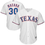 Nomar Mazara #30 Texas Rangers White Home Cool Base Player Jersey