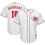 Tucker Barnhart #16 Cincinnati Reds White Home Official Cool Base Player Jersey
