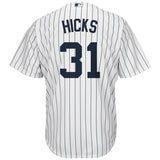 Aaron Hicks #31 New York Yankees White Home Cool Base Player Jersey