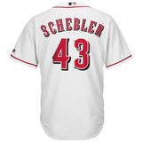Scott Schebler #43 Cincinnati Reds White Home Official Cool Base Player Jersey