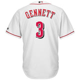 Scooter Gennett #3 Cincinnati Reds White Home Official Cool Base Player Jersey