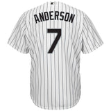 Tim Anderson #7 Chicago White Sox White Home Official Cool Base Player Jersey