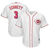 Scooter Gennett #3 Cincinnati Reds White Home Official Cool Base Player Jersey