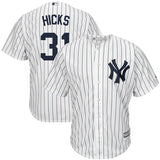 Aaron Hicks #31 New York Yankees White Home Cool Base Player Jersey