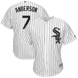 Tim Anderson #7 Chicago White Sox White Home Official Cool Base Player Jersey